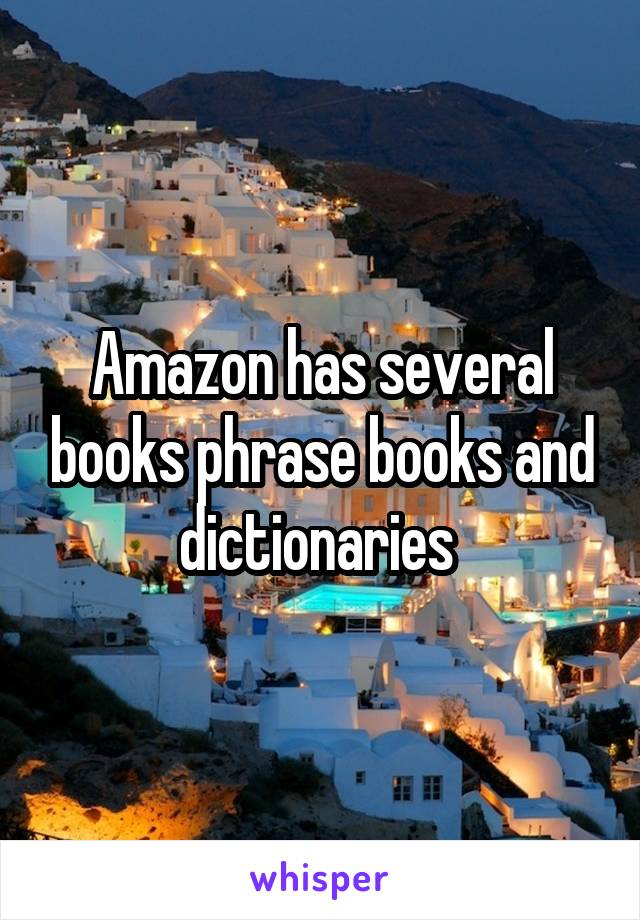 Amazon has several books phrase books and dictionaries 