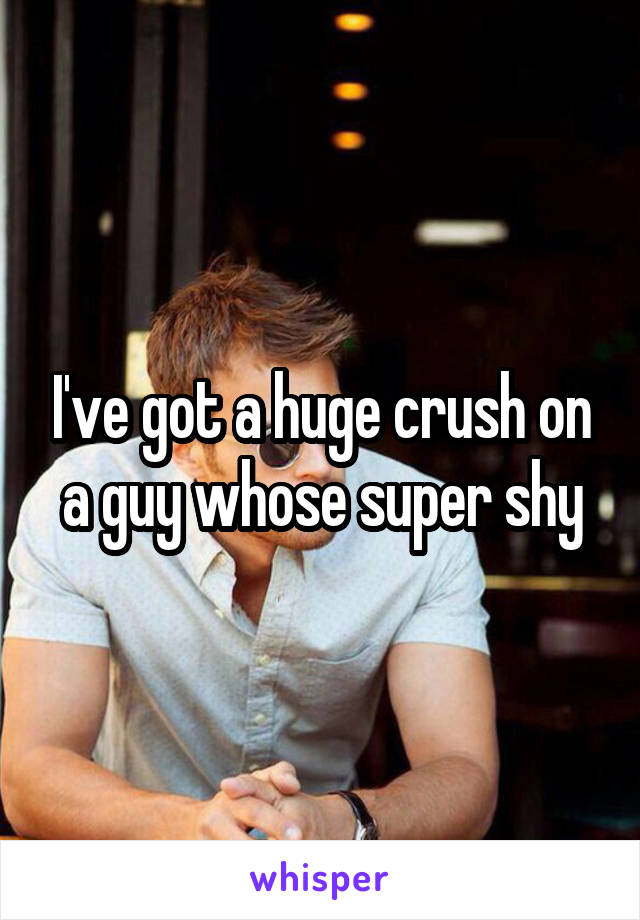 I've got a huge crush on a guy whose super shy