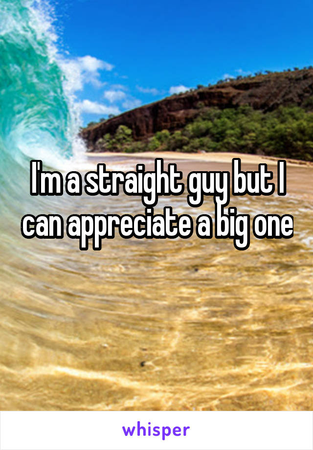 I'm a straight guy but I can appreciate a big one 