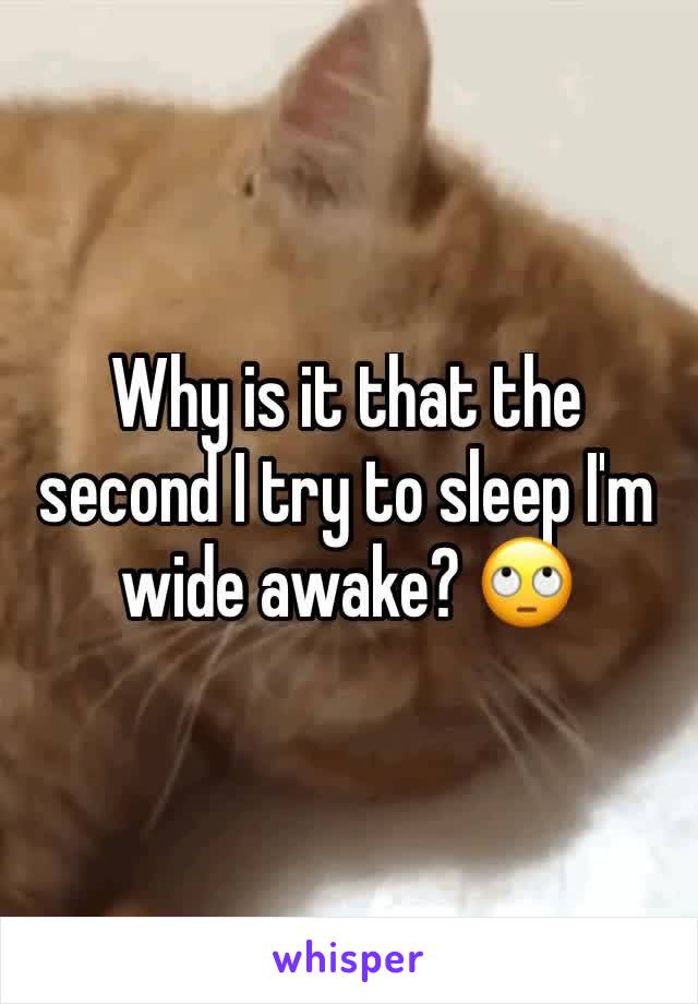 Why is it that the second I try to sleep I'm wide awake? 🙄