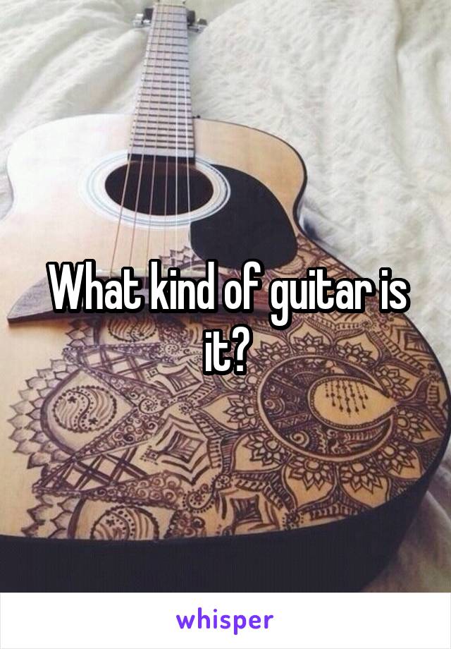 What kind of guitar is it?