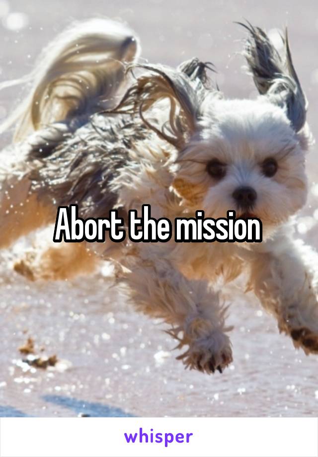 Abort the mission 