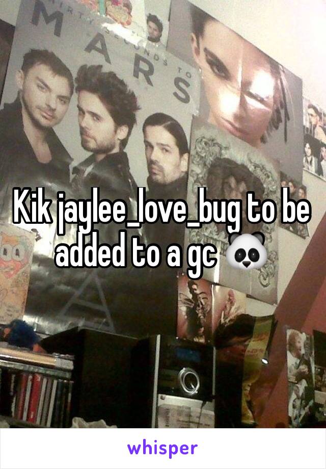 Kik jaylee_love_bug to be added to a gc 🐼