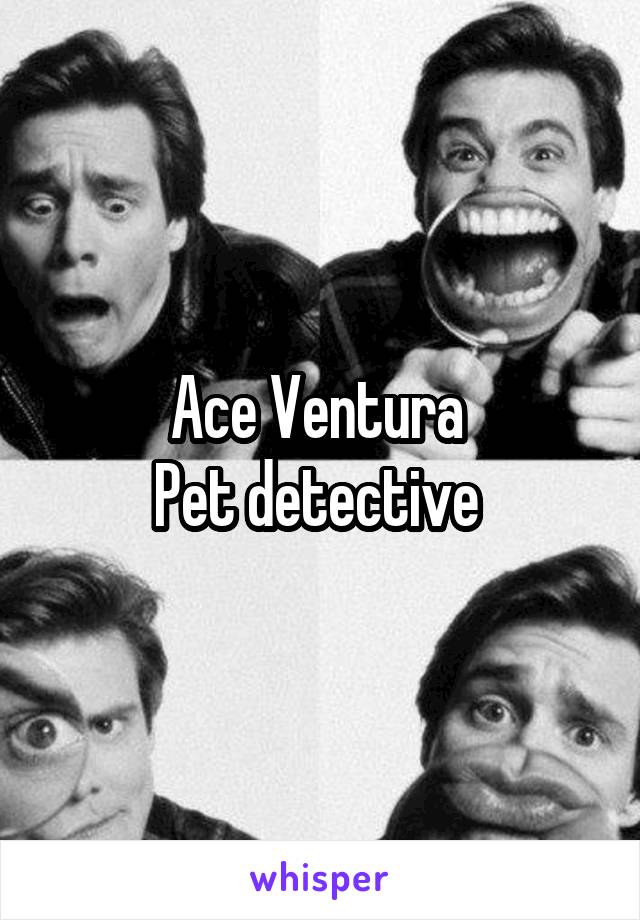 Ace Ventura 
Pet detective 