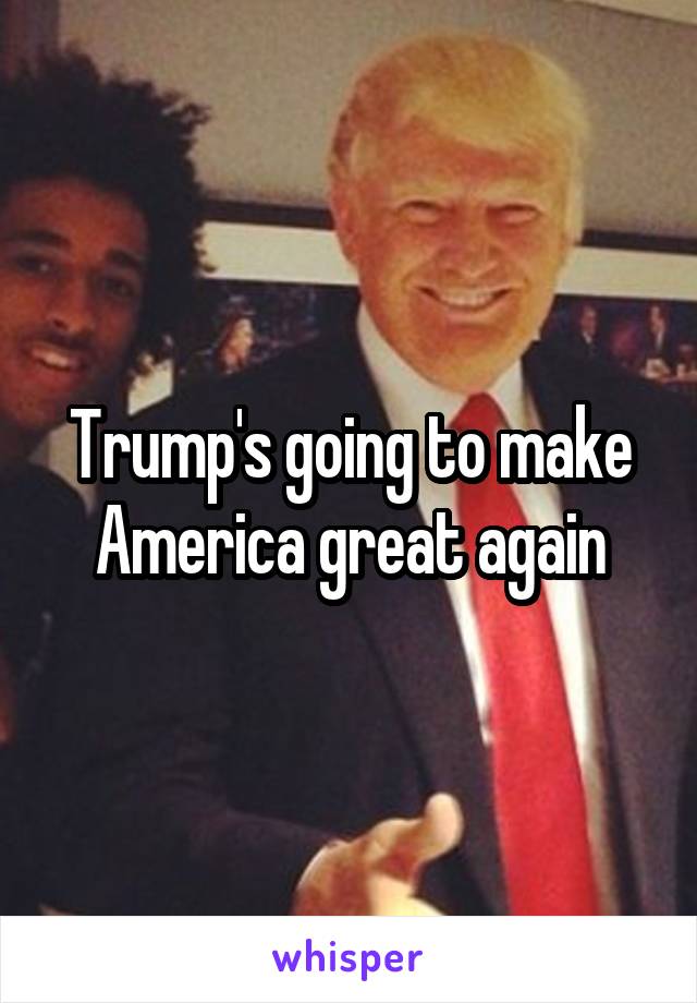 Trump's going to make America great again