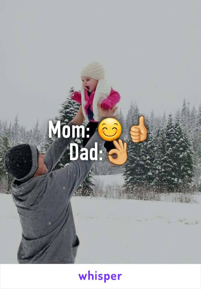 Mom: 😊👍
Dad:👌