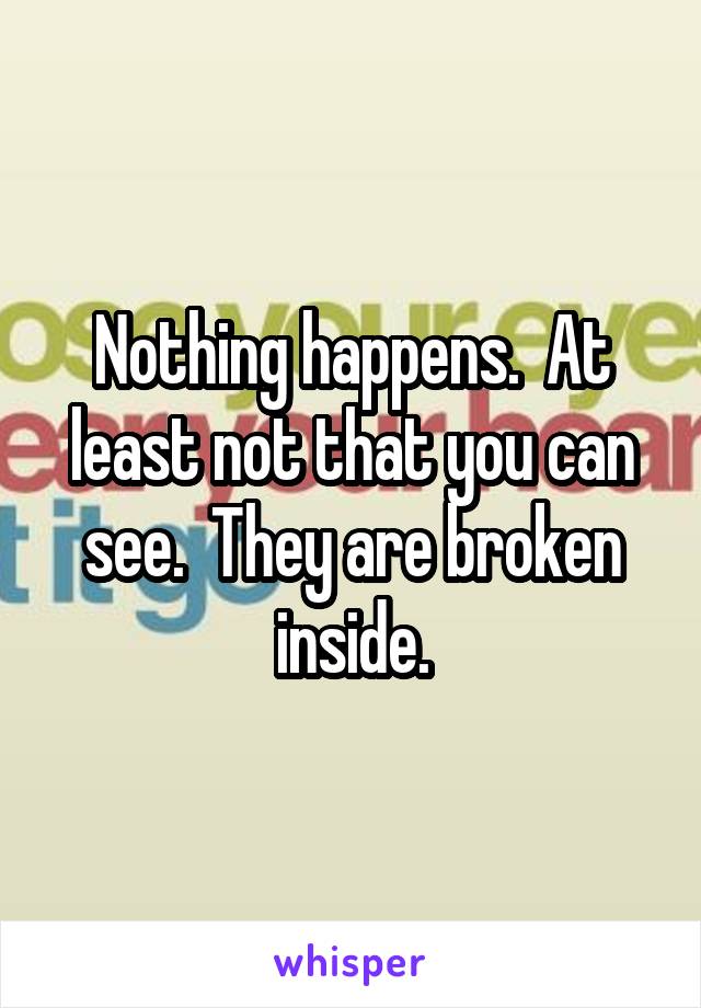 Nothing happens.  At least not that you can see.  They are broken inside.