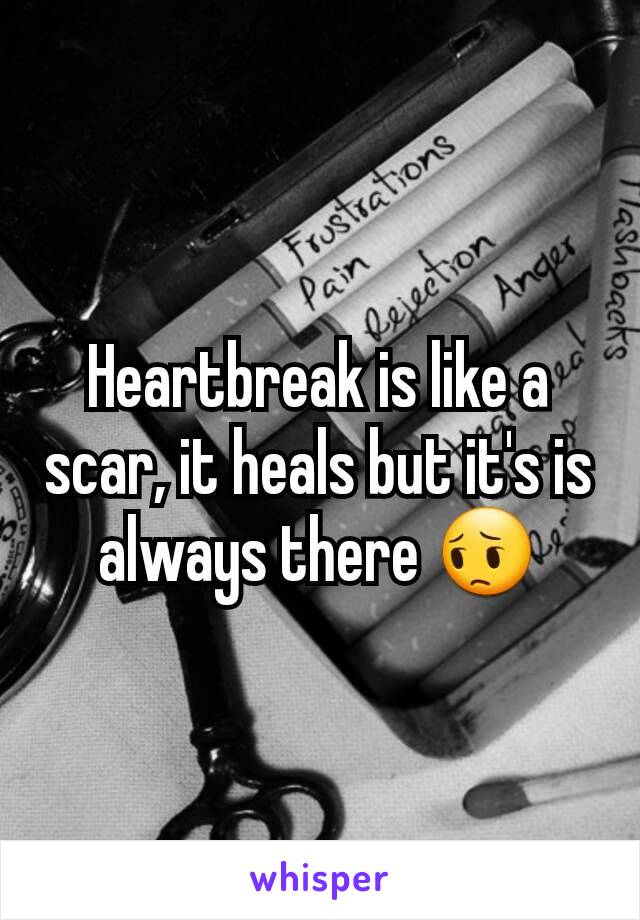 Heartbreak is like a scar, it heals but it's is always there 😔