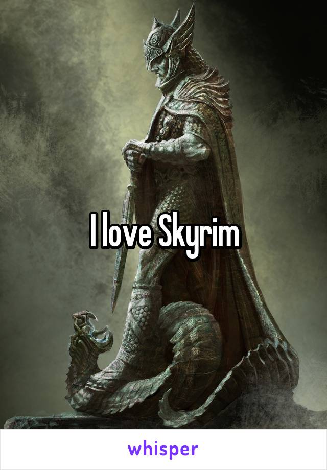 I love Skyrim