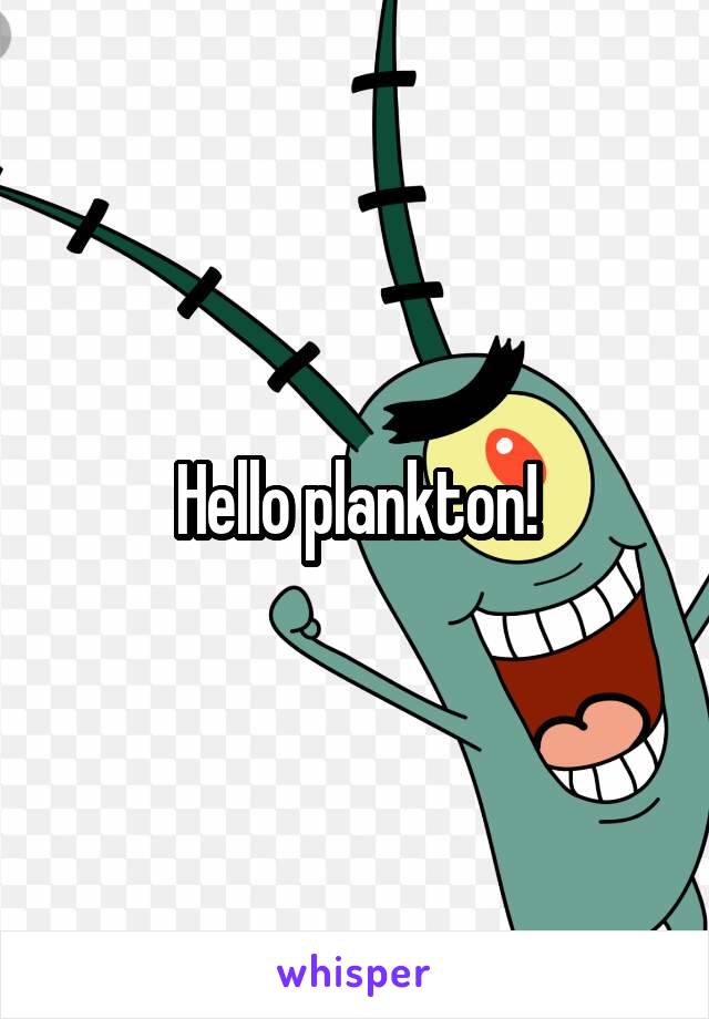 Hello plankton!