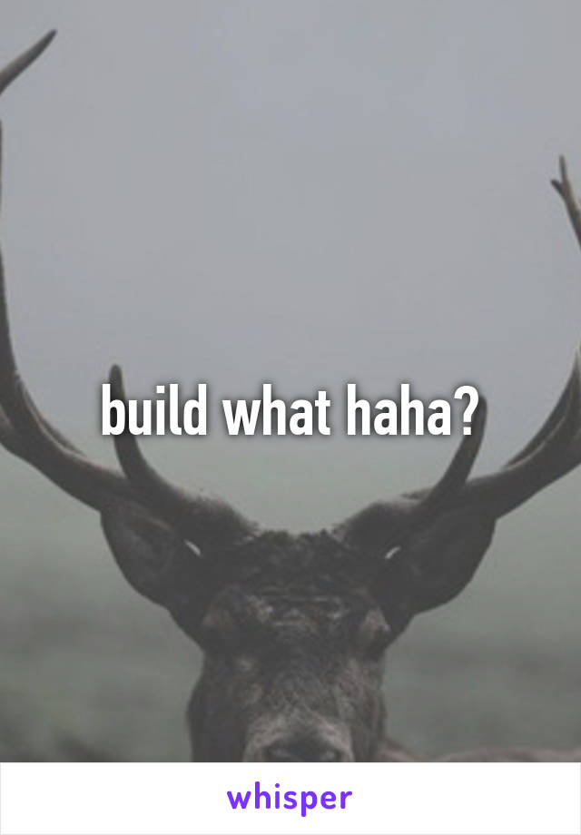 build what haha?