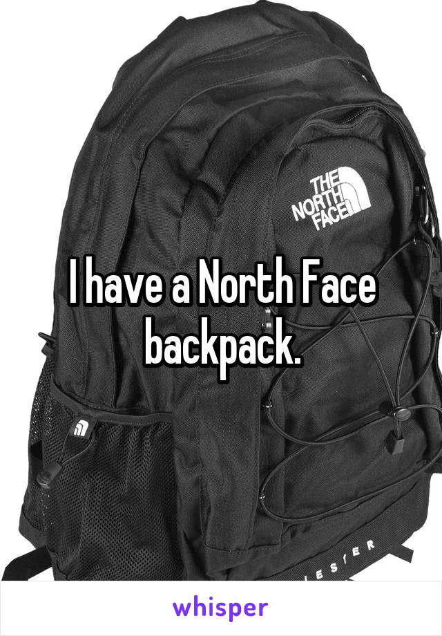 I have a North Face backpack.