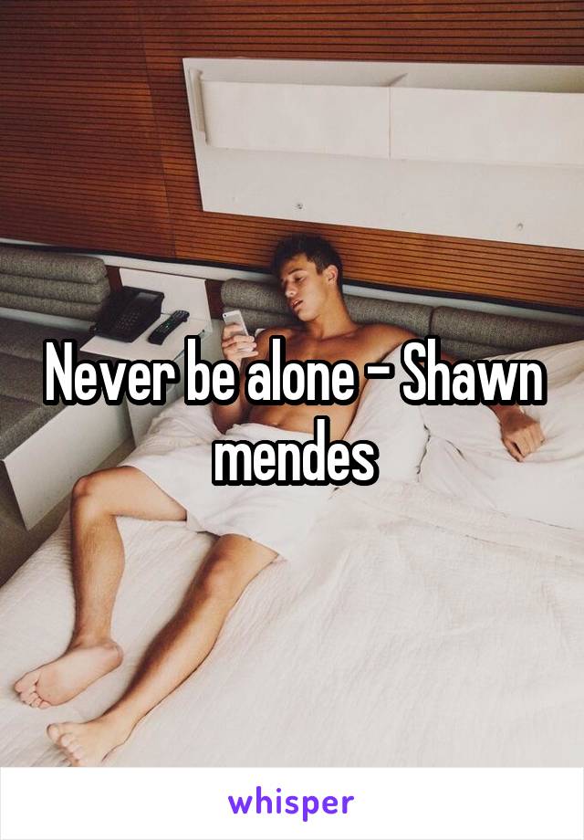 Never be alone - Shawn mendes