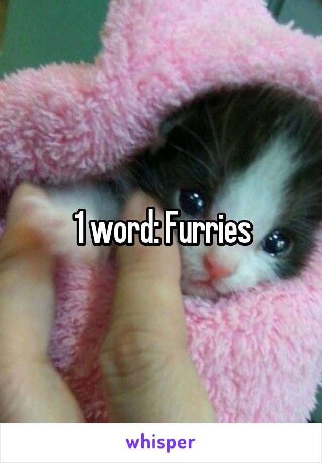 1 word: Furries