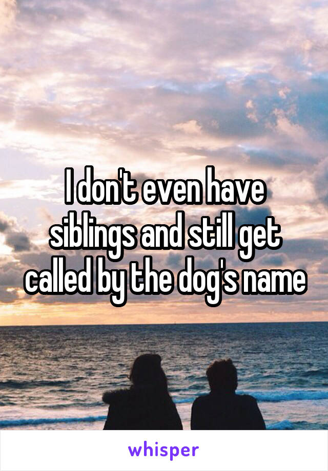 I don't even have siblings and still get called by the dog's name