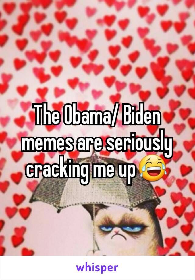 The Obama/ Biden memes are seriously cracking me up😂