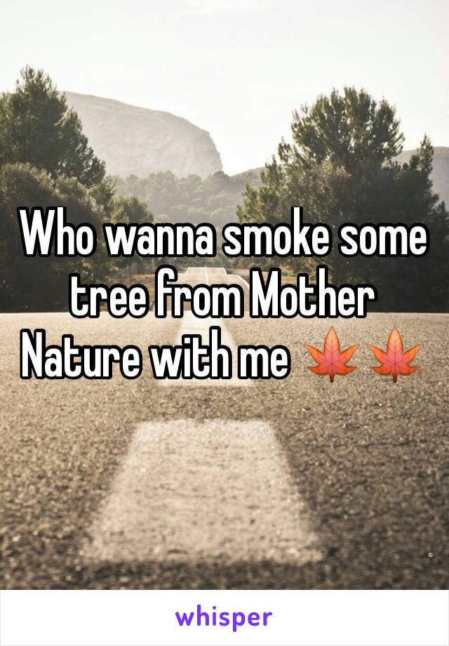 Who wanna smoke some tree from Mother Nature with me 🍁🍁
