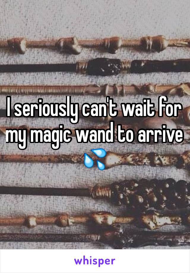 I seriously can't wait for my magic wand to arrive 💦