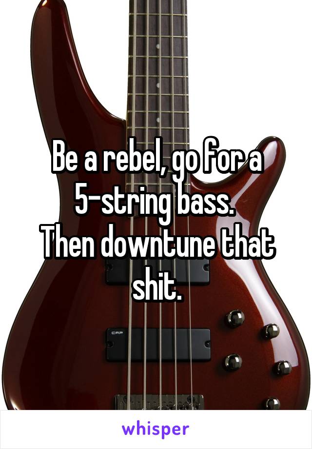 Be a rebel, go for a 5-string bass. 
Then downtune that shit.