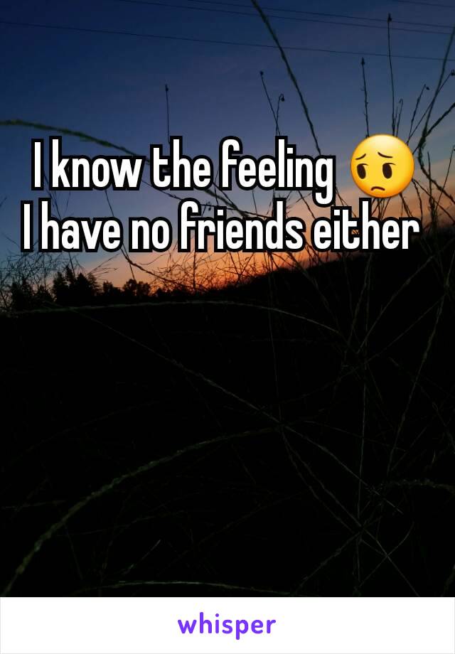 I know the feeling 😔 I have no friends either 