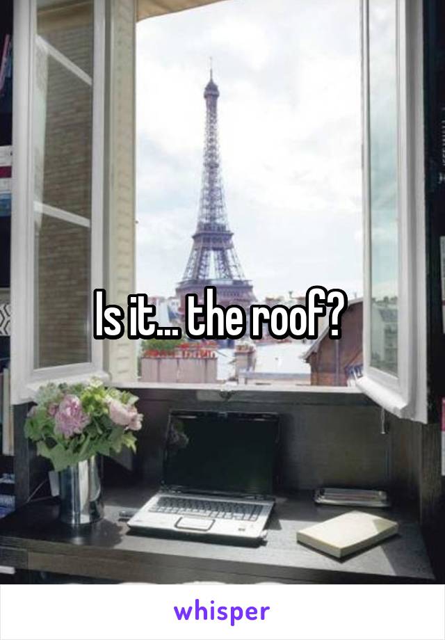 Is it... the roof? 