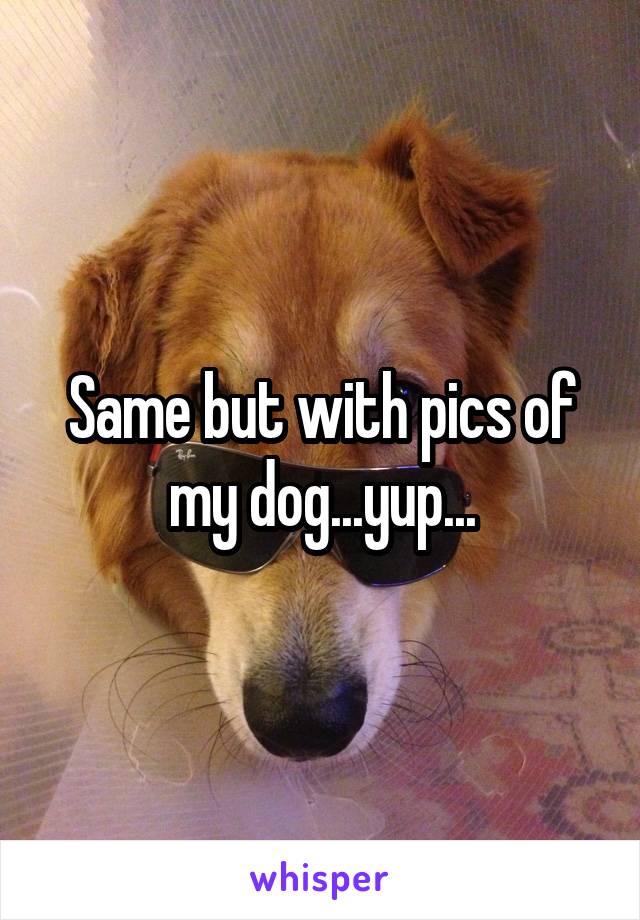Same but with pics of my dog...yup...