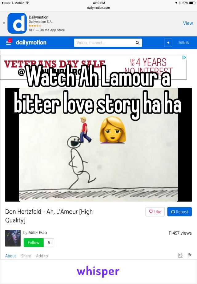 Watch Ah Lamour a bitter love story ha ha 🚶🏼🙎
