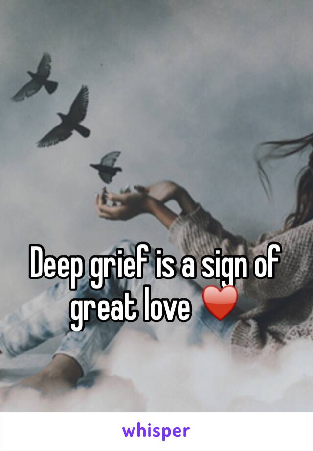 Deep grief is a sign of great love ♥️