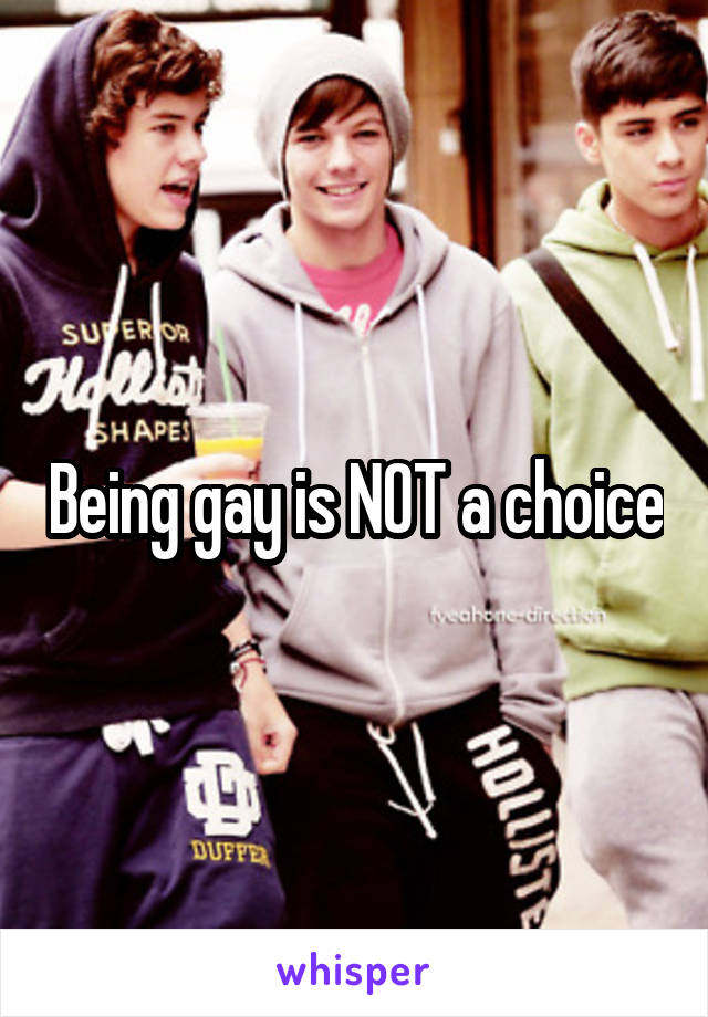 Being gay is NOT a choice