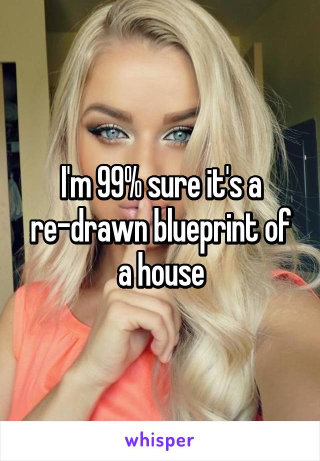I'm 99% sure it's a re-drawn blueprint of a house