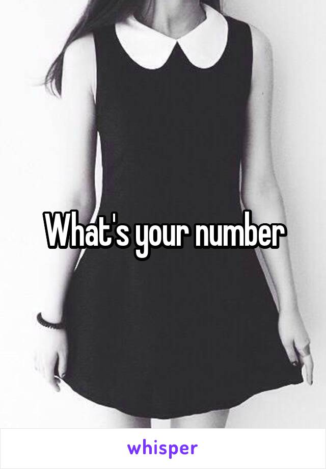 What's your number