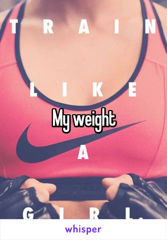 My weight