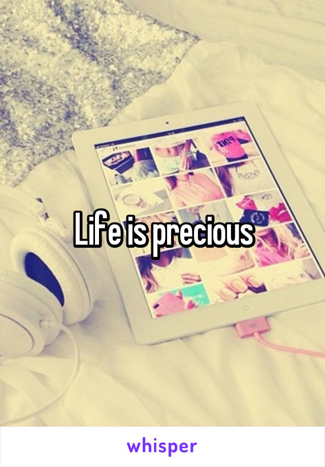 Life is precious