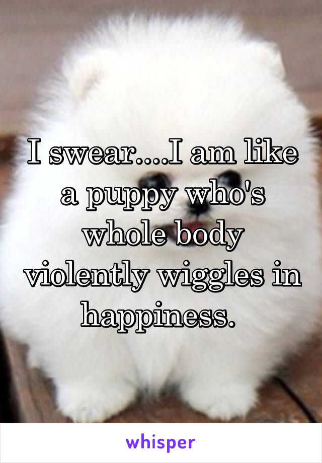 I swear....I am like a puppy who's whole body violently wiggles in happiness. 