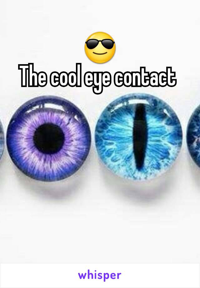 😎
The cool eye contact 