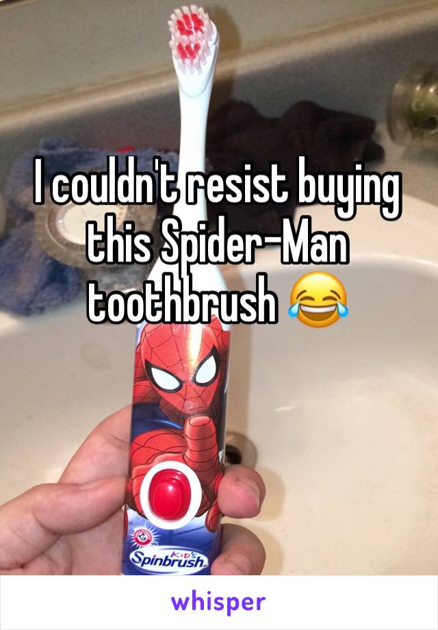 I couldn't resist buying this Spider-Man toothbrush 😂