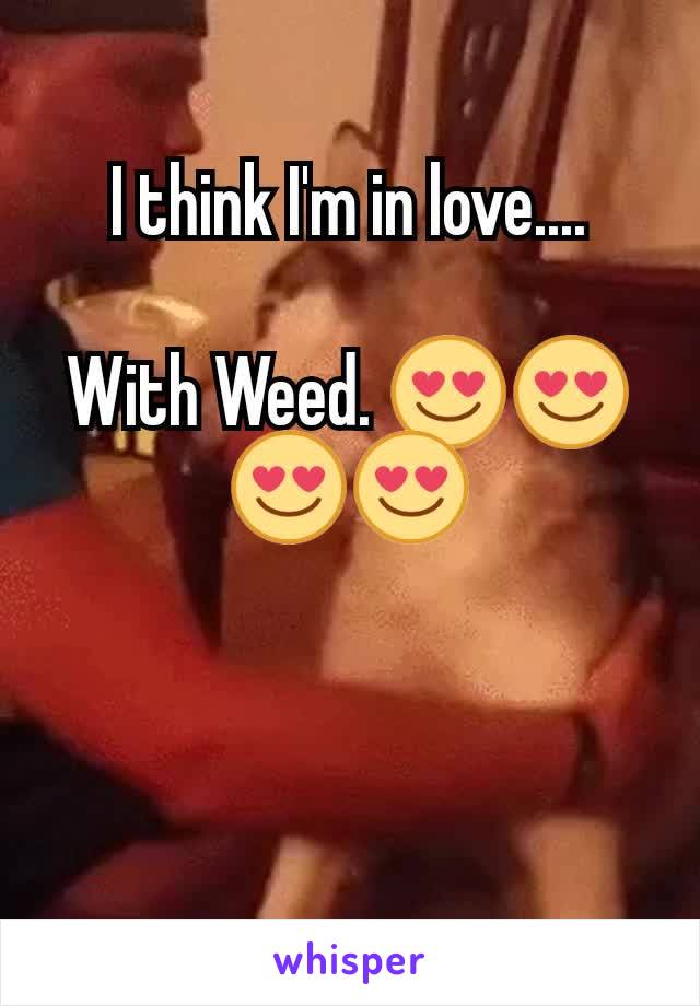 I think I'm in love....

With Weed. 😍😍😍😍