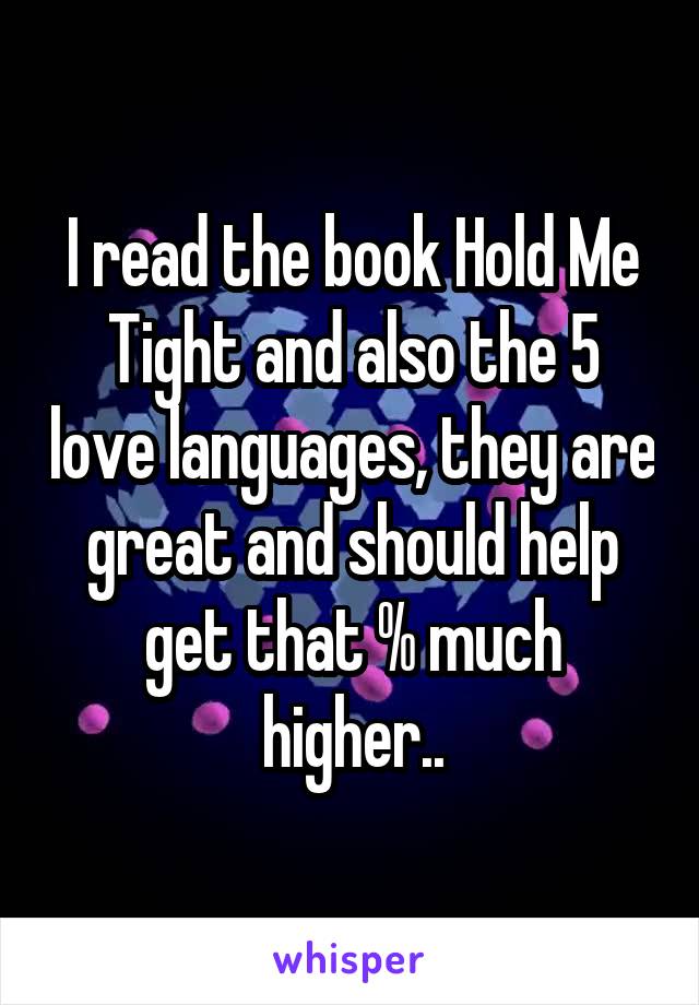 I read the book Hold Me Tight and also the 5 love languages, they are great and should help get that % much higher..