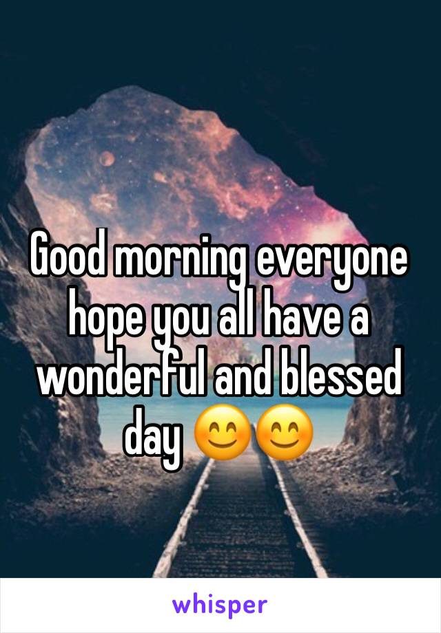 Good morning everyone hope you all have a wonderful and blessed day 😊😊