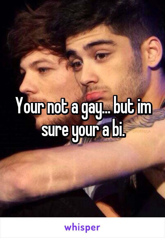 Your not a gay... but im sure your a bi.