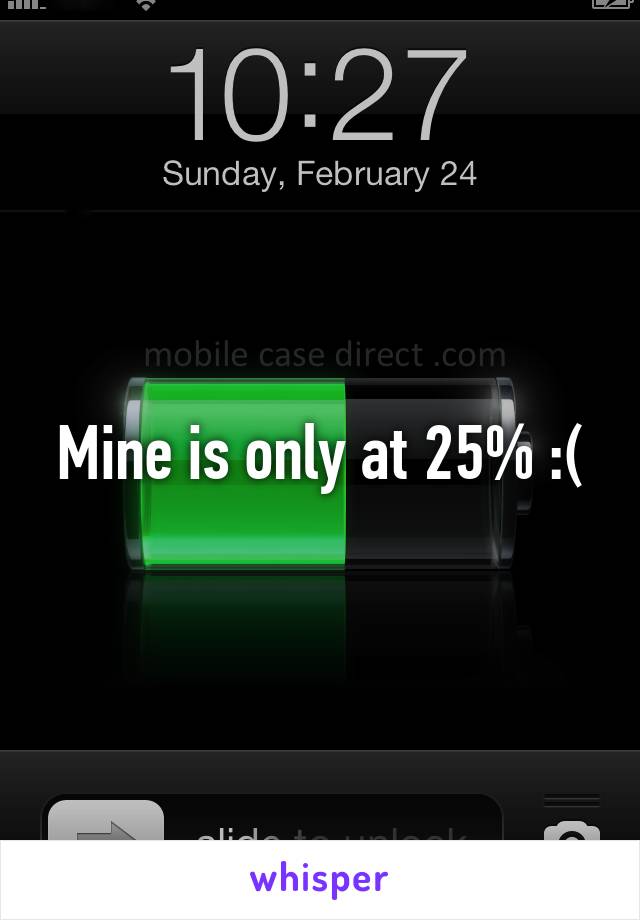 Mine is only at 25% :(