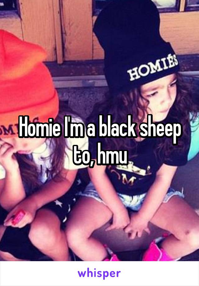 Homie I'm a black sheep to, hmu