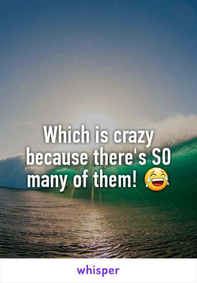 Which is crazy because there's SO many of them! 😂