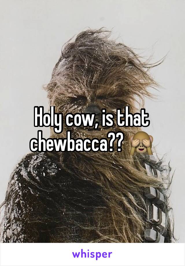 Holy cow, is that chewbacca?? 🙈