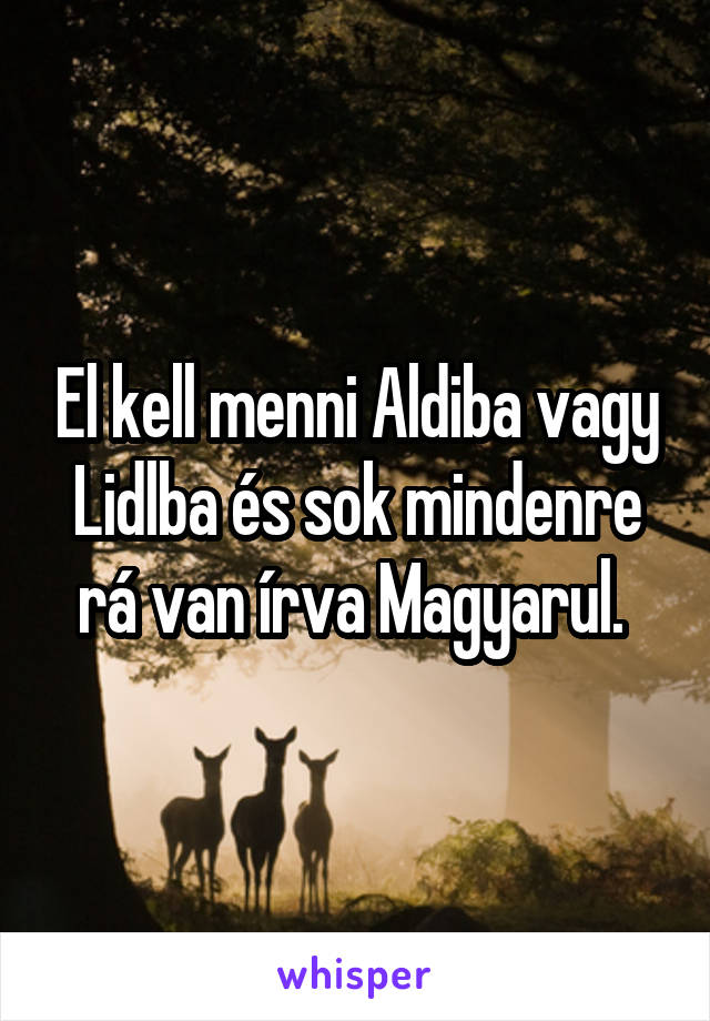 El kell menni Aldiba vagy Lidlba és sok mindenre rá van írva Magyarul. 