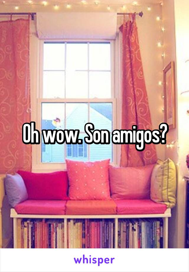 Oh wow. Son amigos?