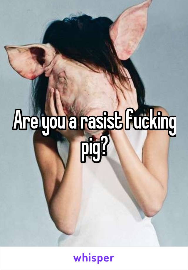 Are you a rasist fucking pig?