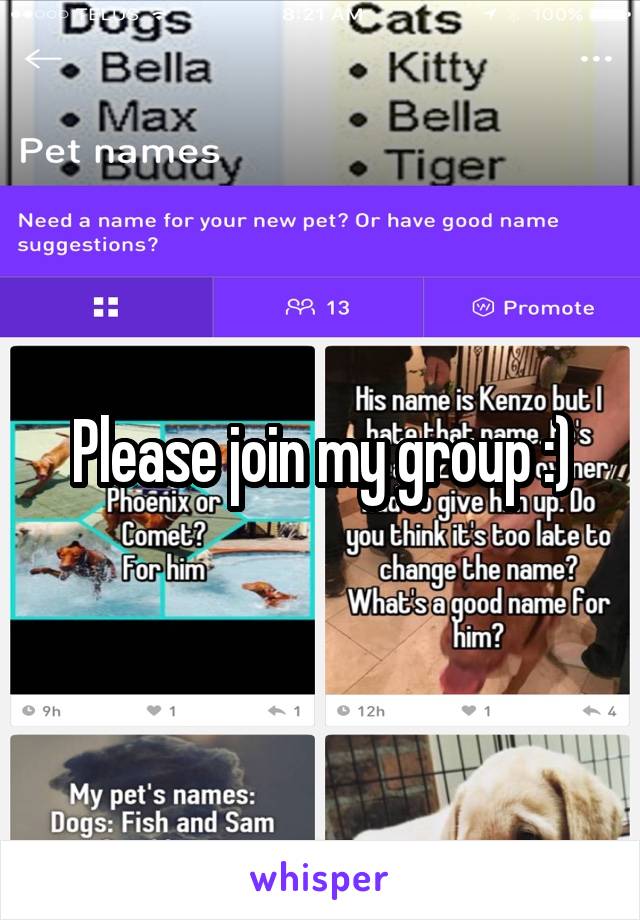 Please join my group :)