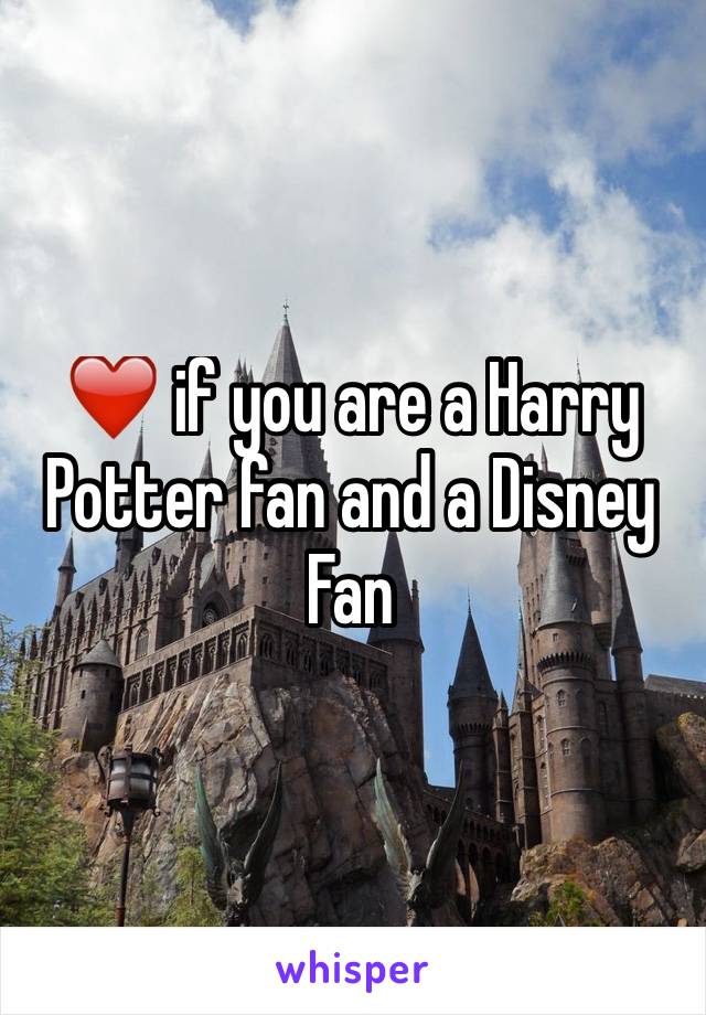 ❤️ if you are a Harry Potter fan and a Disney Fan