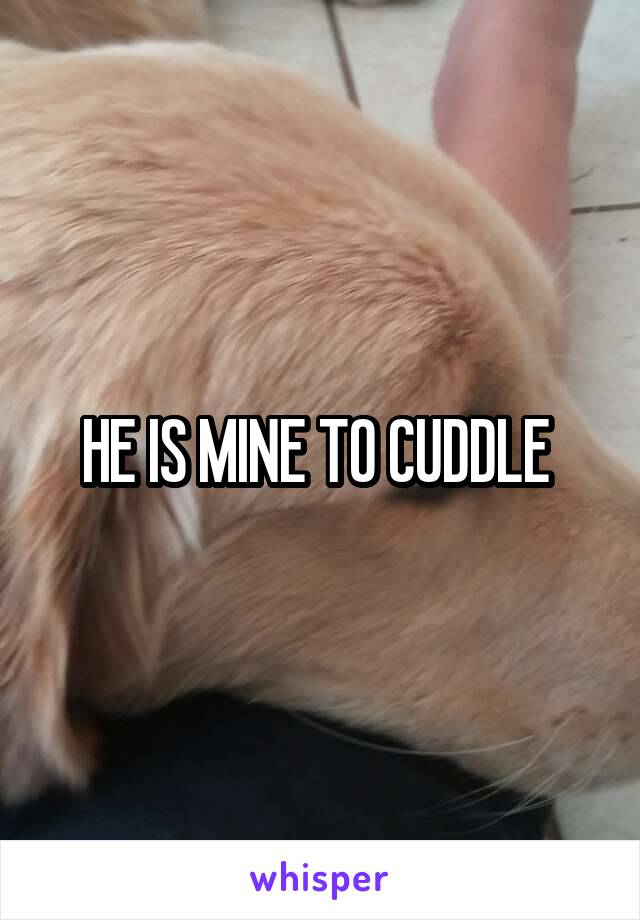 HE IS MINE TO CUDDLE 